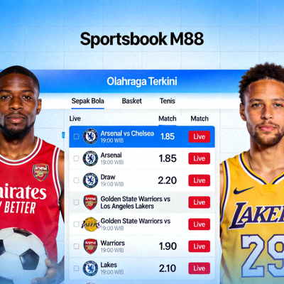Tampilan sportsbook M88 dengan odds pertandingan olahraga terkini